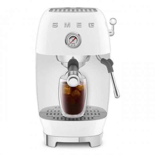 Рожковая эспрессо кофемашина SMEG 50-х, 15 бар, капучинатор, 1.4 л, двойной/одинарный эспрессо