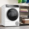 Сушильная машина BOSCH 8 серия с тепловым насосом, загрузка 9 кг, сенсорное управление, 14 программ, класс A+++, белая, габариты 842 х 598 х 613 мм