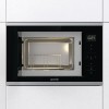 Встраиваемая микроволновая печь Gorenje, 20 л, 5 уровней мощности, гриль, черная, размеры 38x56.8x34 см