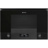 Встраиваемая микроволновая печь SMEG 60 см, 38 см, 6 функций, черное стекло Deep Black
