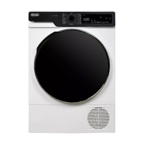 Сушильная машина Delonghi с тепловым насосом, 7 кг, 15 программ, LED дисплей, глубина 52.5 см