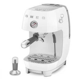 Кофемашина SMEG ECF03WHEU, рожковая, 15 бар, 1.4 л, капучинатор, кнопочное управление.