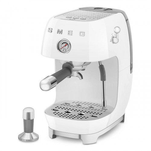 Рожковая эспрессо кофемашина SMEG 50-х, 15 бар, капучинатор, 1.4 л, двойной/одинарный эспрессо