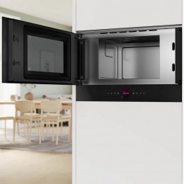 BOSCH BFL7221B1: Микроволновка 900Вт, 5 режимов, инвертор, 21л, черный