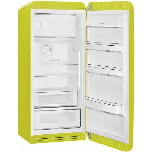 Холодильник SMEG 1530x601x728 мм, однокамерный, стиль 50-х, цвет лайм, объем 270 л, инверторный компрессор, LED освещение