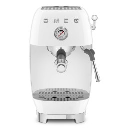 Кофемашина SMEG ECF03WHEU, рожковая, 15 бар, 1.4 л, капучинатор, кнопочное управление.