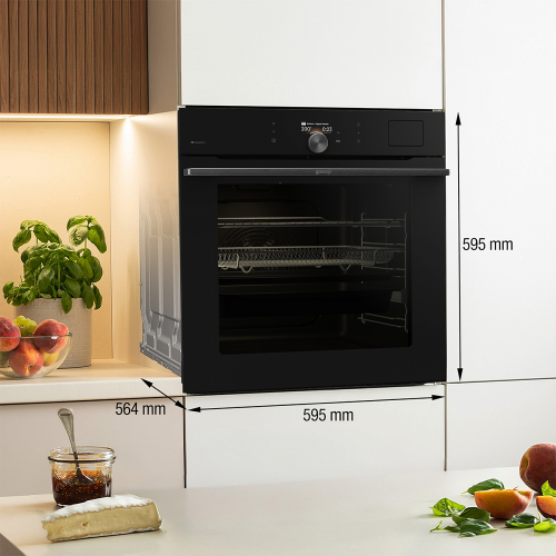 Духовой шкаф Gorenje 77 л с TFT-дисплеем, SteamAssist PRO и Wi-Fi - Энергоэффективность А+, Черный