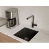 RIVELATO 1573503 PVD black однорычажный смеситель для кухни Albano Г-обр.с выдвижной лейкой D-35мм, поворотный излив, материал: латунь, цвет: черный