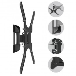 Кронштейн ONKRON M2 Black 26-65 макс. 400x400, наклон -2+12º, поворот 80º, 35кг, от стены 40-210мм