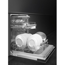 Посудомоечная машина Smeg/ Посудомоечная машина Smeg, 45 см, 10 комплектов, 3 корзины, 8 программ, сенсорное управление, отсрочка старта, автоматическое открывание дверцы, инверторный мотор, сенсор чистоты воды, полная защита от протечек, функция "ст