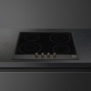 Встраиваемая индукционная варочная панель SMEG, 60 см, антрацит с латунной фурнитурой