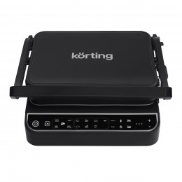 Гриль Korting KGPA 0401 T, сенсорное управление, 7 автопрограмм, температура 80-230°C, 4 уровня прожарки, таймер, термощуп, черный.