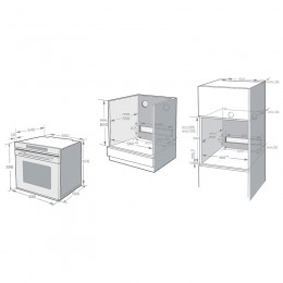Духовой шкаф KORTING OKB 1331 S GNBX, 72 л, 11 режимов, сенсорное управление, 30-250 °C, LED дисплей.