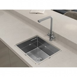 GRANFEST METAL 5344 inox 1 чаша 480x390x205 универсальный монтаж
