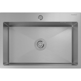 GRANFEST METAL 6545 Inox 1 чаша 600x350x205 врезной монтаж