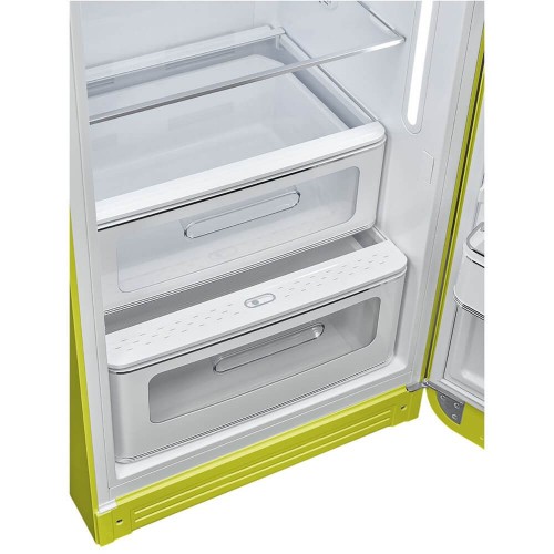 Холодильник SMEG 1530x601x728 мм, однокамерный, стиль 50-х, цвет лайм, объем 270 л, инверторный компрессор, LED освещение