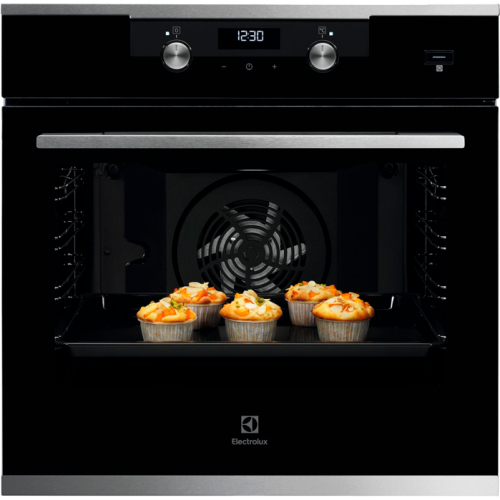 Встраиваемая электрическая духовка ELECTROLUX SteamBake с паром, нержавеющая сталь, ЖК-дисплей, таймер и отложенный старт
