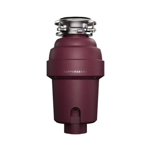 H1: Измельчитель отходов Kuppersberg 750 Вт с защитой от перегрева и шумоизоляцией - винный цвет, 3800-4200 об/мин