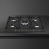 Встраиваемая газовая панель SMEG Coloniale 70 см антрацит с латунной фурнитурой - купить в интернет-магазине