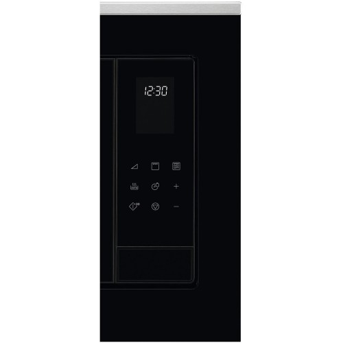Встраиваемая микроволновая печь ELECTROLUX с грилем, 25 л, черная/нержавеющая сталь, высота 390 мм