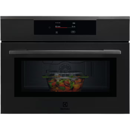 Встраиваемая микроволновая печь Electrolux с грилем, 44 л, 1000 Вт, черная - электронное управление, автоприготовление, авторазмораживание