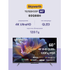 60", Ultra HD, QLED, 300Nit, Google TV, DVB-T2/C/S2, 2.0 ch Sound 10W*2 Dolby Atmos, 120Hz, 3 HDMI, 2 USB, Digital Audio Output, LAN, Composite output, CI, Выход для наушников, 2 Pole, 2025