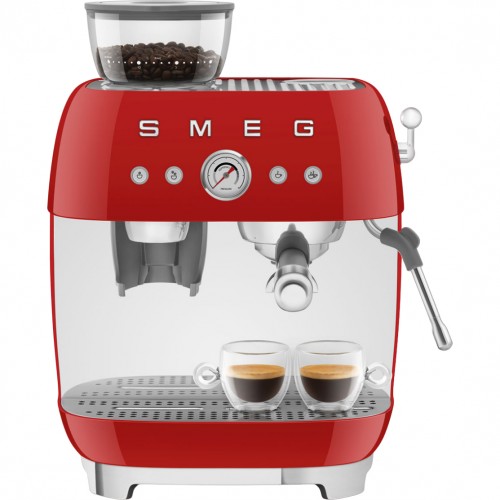H1: Кофемашина-эспрессо SMEG EGF03RDEU с встроенной кофемолкой, красная - идеальный выбор для настоящих ценителей кофе