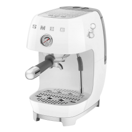 Кофемашина SMEG ECF03WHEU, рожковая, 15 бар, 1.4 л, капучинатор, кнопочное управление.