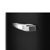 Холодильник SMEG 60 см, однодверный, 270 л, стиль 50-х годов, черный, с морозильной камерой и LED подсветкой