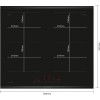 H1: Индукционная варочная поверхность Serie 6 AccentLine 60 см с 4 зонами нагрева и функцией PowerBoost - черная стеклокерамика