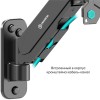 Кронштейн настенный для монитора ONKRON 13-34 с 1 коленом, струбциной и регулировкой наклона до -35°/+35°