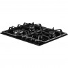 H1: Газовая варочная поверхность Kuppersberg 60 см с WOK конфоркой, автоподжигом и чугунными решетками - Черная закаленная стеклянная модель