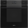 Встраиваемый духовой шкаф SMEG с паром, 60 см, 12 функций, черное стекло, класс А++