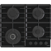 Встраиваемая газовая панель GORENJE с газ-контролем, чугунными решетками и воком - 60 × 13 × 52 см, черная