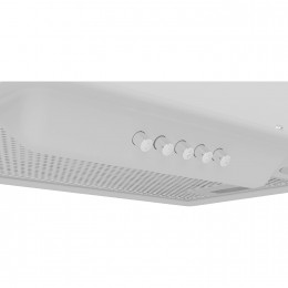 Полновстраиваемая вытяжка KORTING KHI 6416 W, 500 м³/ч, 3 режима, белая, 54 дБ, кнопочное управление, воздухоотвод/рециркуляция.