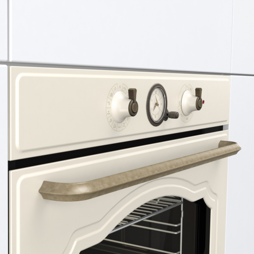 Встраиваемая электрическая духовка GORENJE с полезным объемом 77 л, электронным программатором и паровой очисткой, 300 °С, бежевый цвет