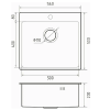 Rivelato Rinox 5450 PVD black Мойка нерж.сталь 1 чаша 540*500*200 мм, монтаж: врезной, материал: нержавеющая сталь, цвет: черный