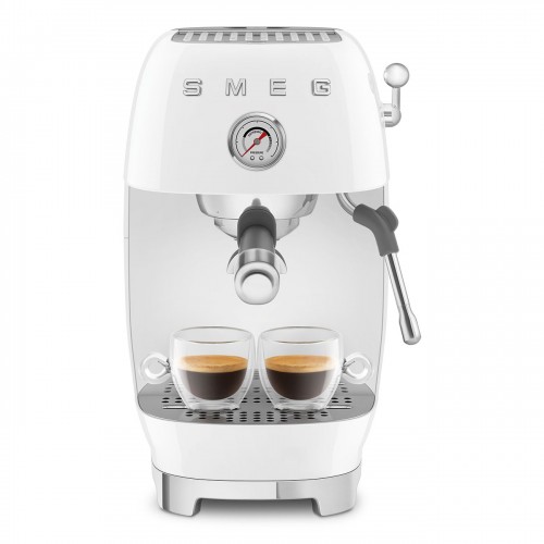 Рожковая эспрессо кофемашина SMEG 50-х, 15 бар, капучинатор, 1.4 л, двойной/одинарный эспрессо