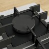 Газ, 60 см, закаленное стекло, независимая, цвет белый