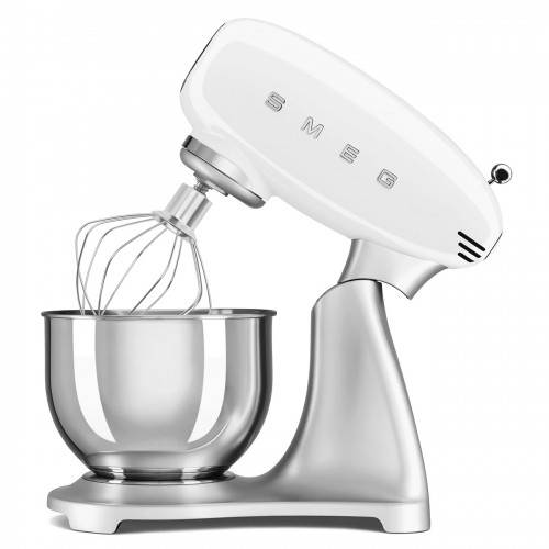 Планетарный миксер SMEG 800 Вт, 4.8 л, 10 скоростей, белый – стиль 50-х годов