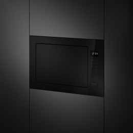 Встраиваемая микроволновая печь SMEG/ Встраиваемая микроволновая печь SMEG, ВхШхГ 38.8х59.5х40.1 см, 6 функций, 8 автоматических программ, гриль, цифровой дисплей, сенсорное управление, таймер, быстрый старт, объем 25 л, подсветка, поворотный стол, цвет ч