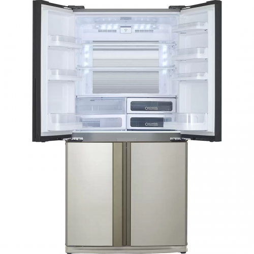 Холодильник Sharp 182x89.2x77 см, 556 л, No Frost, инверторный компрессор, ионизация, быстрое замораживание и охлаждение, LED освещение, льдогенератор, энергосбережение