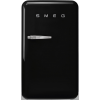 Холодильник SMEG 50-х годов, однокамерный, черный, 122 л, с морозильной камерой и компрессором, энергоэффективность D