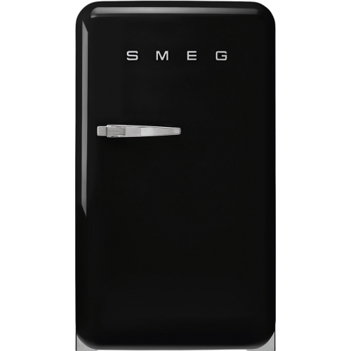 Холодильник SMEG 50-х годов, однокамерный, черный, 122 л, с морозильной камерой и компрессором, энергоэффективность D
