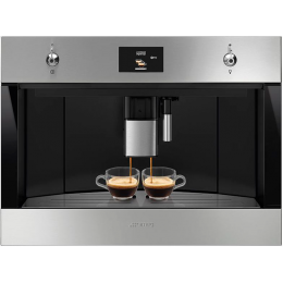 Кофемашина SMEG CMS4303XRU, автоматическая, нержавеющая сталь, 60 см, 45 см, капучинатор, регулировка крепости и температуры.