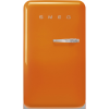 Холодильник SMEG 50-х годов, однокамерный, оранжевый, 122 л, с морозильной камерой и компрессором, класс D