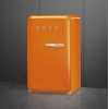 Холодильник SMEG 50-х годов, однокамерный, оранжевый, 122 л, с морозильной камерой и компрессором, класс D