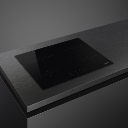 Варочная поверхность SMEG/ Варочная поверхность SMEG, 60 см, прямой край, 4 зоны нагрева, Hi-Light, 9 уровней мощности, автоматическое выключение, индикация остаточного тепла, таймер, бустер, сенсорное управление, цвет черный