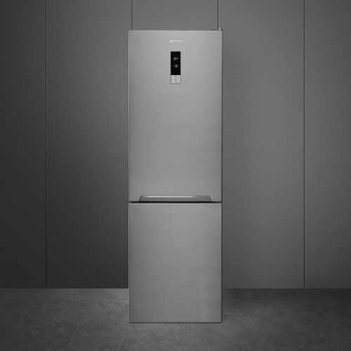 Холодильник SMEG 1860x595x650, No Frost, 324 л, Энергоэффективность Е, Нержавеющая сталь, Многопоточная система охлаждения