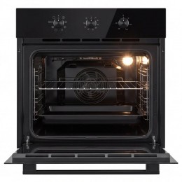 Духовой шкаф MONSHER/ Духовой шкаф MONSHER, High-Tech, 70 л, поворотное управление, дисплей, таймер, 8 режимов, макс. температура 250 градусов, энергоэффективность А, цвет черный, цвет фурнитуры черный